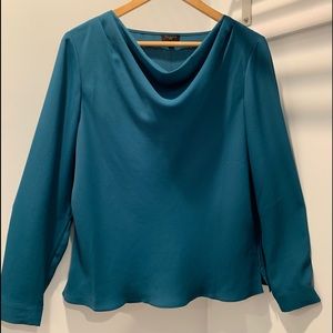 Talbots long sleeved teal blouse 16P